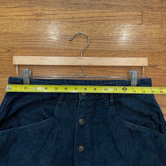 Free People Ray Corduroy Mini Skirt Black Sz 6 100% Cotton High Waist - Picture 6 of 10